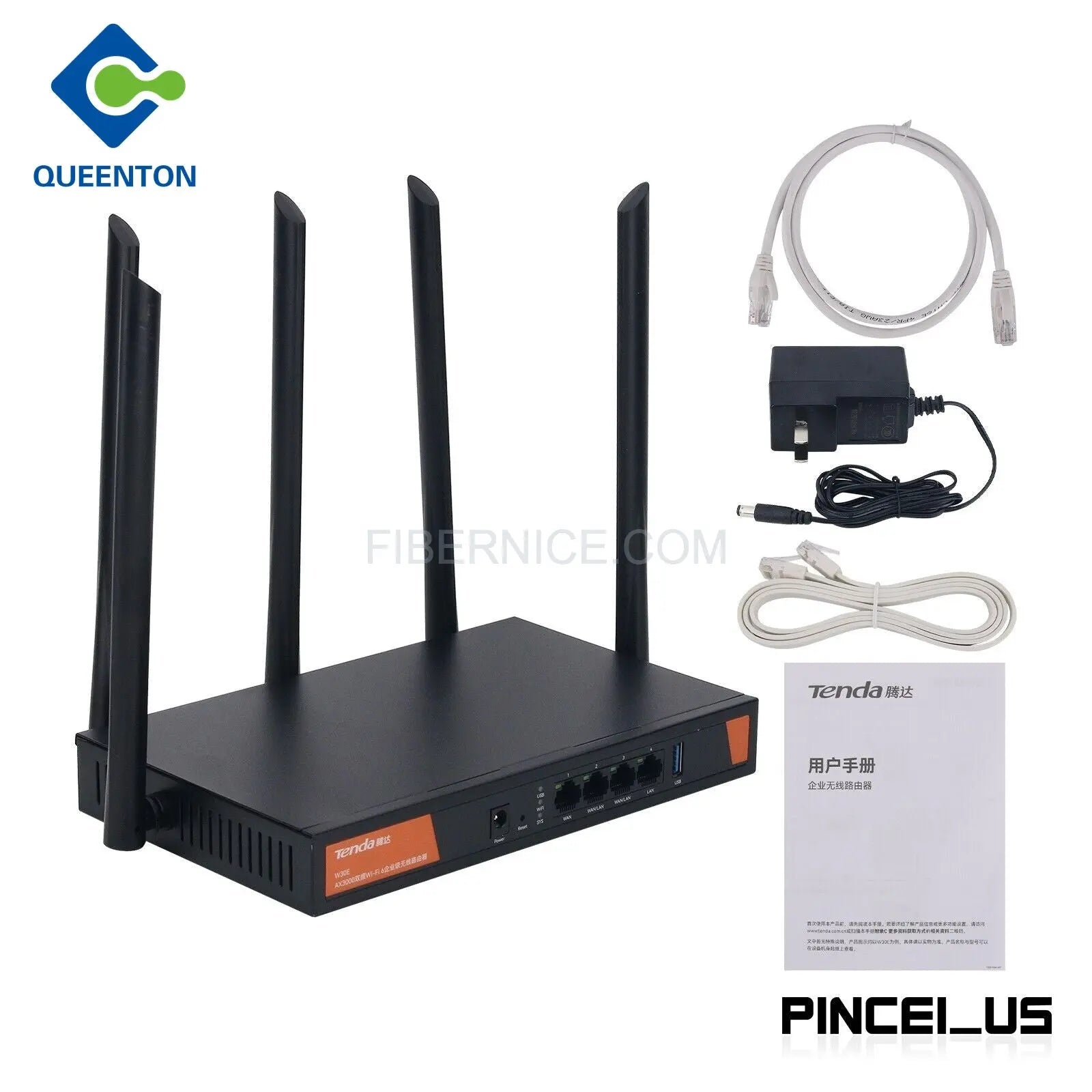 Tenda Wifi Router Wifi 6 W30E 