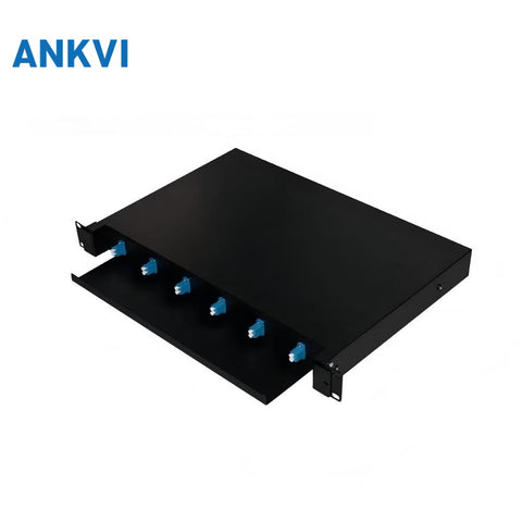 Drawer Type ODF 12 Core Fiber Optic Distribution Frame Box With Splice Cassette LC/UPC