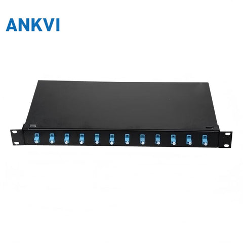 Drawer Type ODF 12 Core Fiber Optic Distribution Frame Box With Splice Cassette LC/UPC