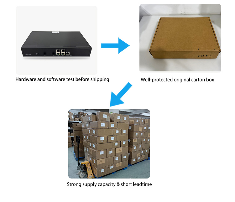 QT7001 GPON OLT testing, packing and shipping