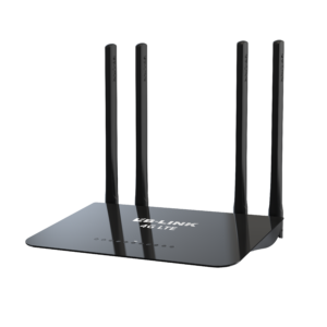 BL-CPE450M 4G LTE router and accessories laid out in the open packaging box