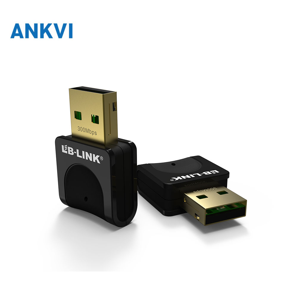 BL-WN351 300Mbps mini USB Wi-Fi adapter with docking cradle and parts laid out