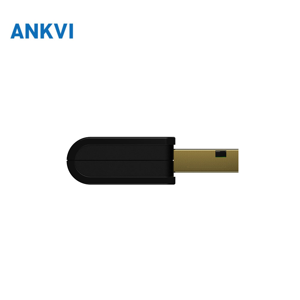 BL-WN351 mini USB Wi-Fi adapter, side profile with black body and gold USB connector