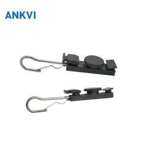 GJ.0089 S-type anchor clamp, black wedge body with a stainless steel wire bail