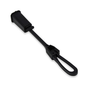GJ.151 nylon cable clamp, black body with a nylon loop strap
