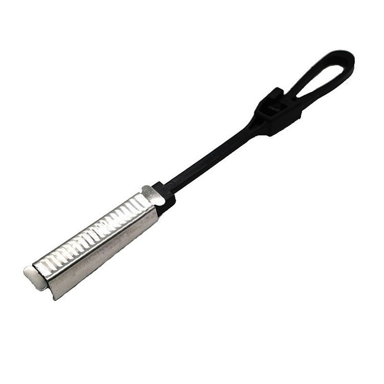 GJ.152 nylon cable clamp, upright view of the ridged jaw and loop