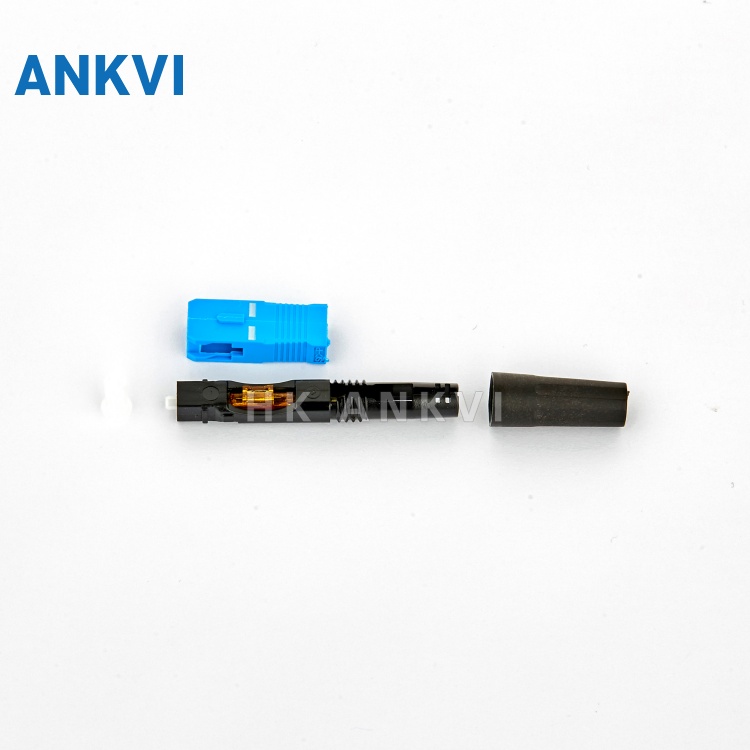 LJZ.007 three 2301-B UPC fast connectors on a white background