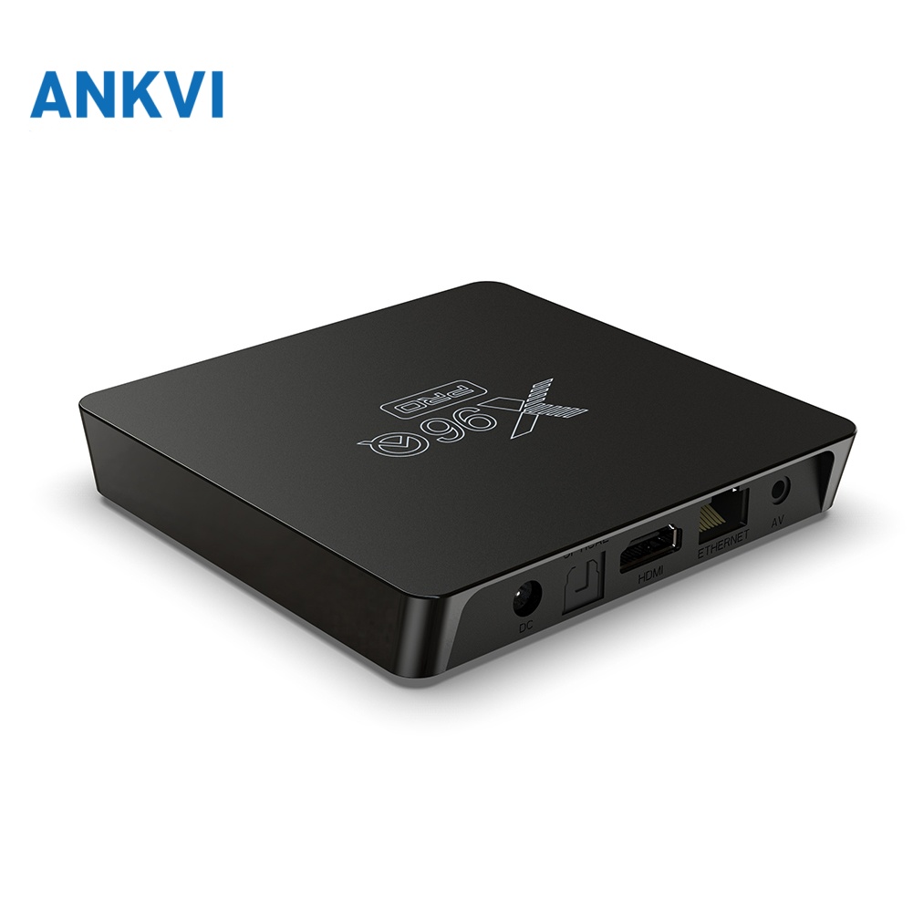 X96Q PRO TV box, top view showing the lid and model logo