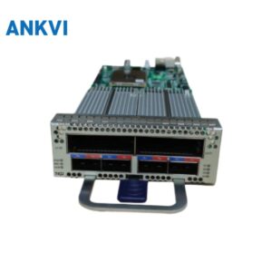 T4Q2 Card, front view of the 400G TMUX card port panel with cage groups and ejector lever